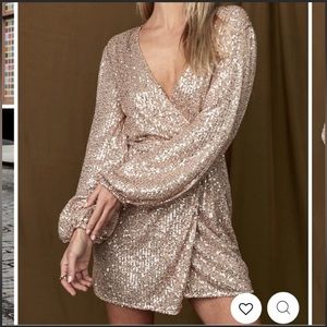 12th tribe sequin wrap dress
